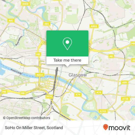 SoHo On Miller Street, 86 Miller Street Merchant City Glasgow G1 1DT map