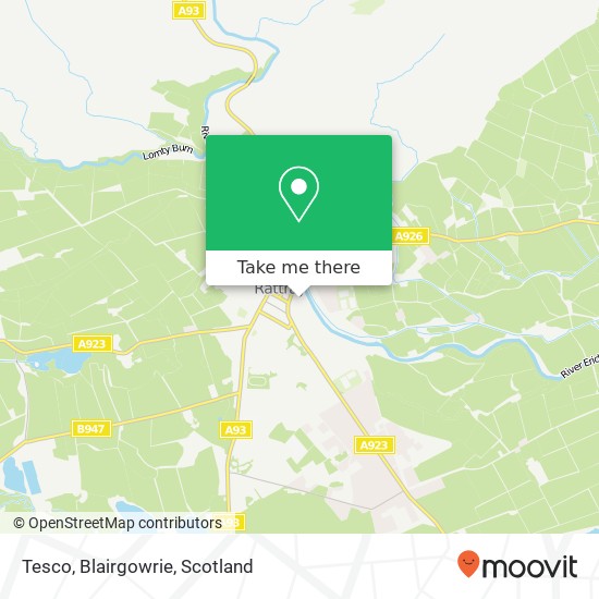 Tesco, Blairgowrie map