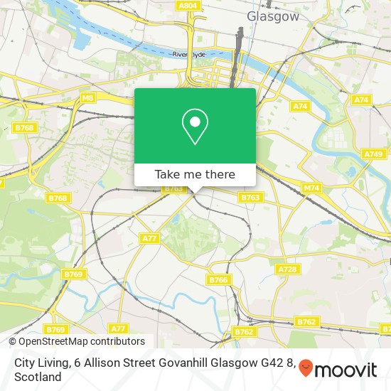 City Living, 6 Allison Street Govanhill Glasgow G42 8 map