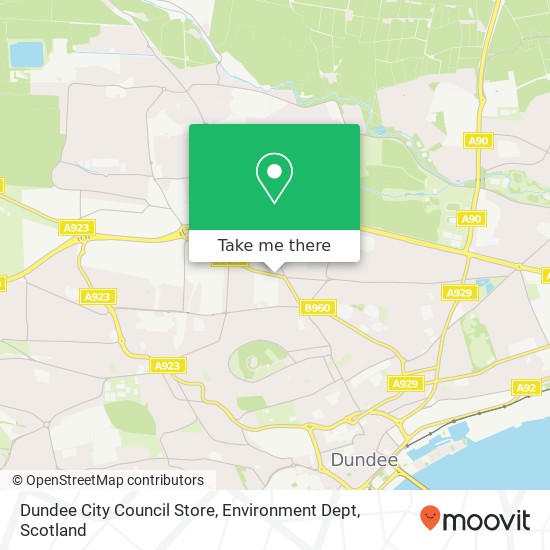 Dundee City Council Store, Environment Dept map