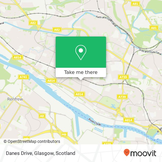 Danes Drive, Glasgow map