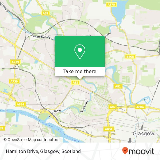 Hamilton Drive, Glasgow map