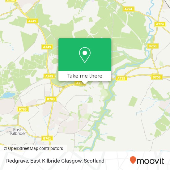 Redgrave, East Kilbride Glasgow map