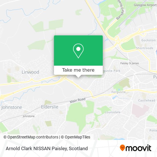 Arnold Clark NISSAN Paisley map