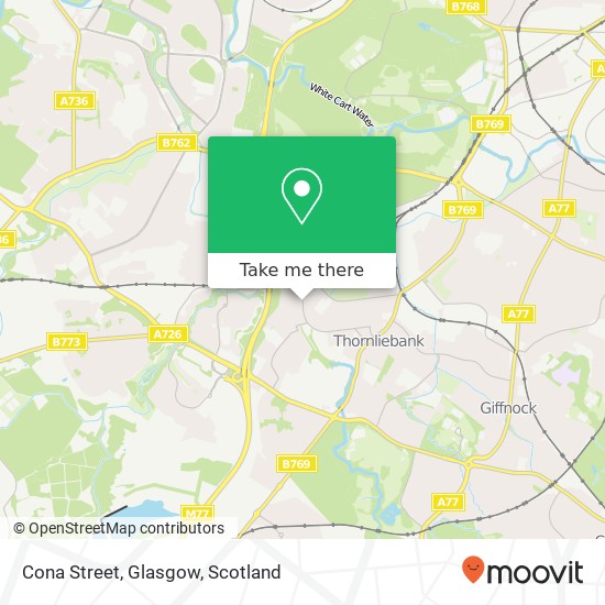 Cona Street, Glasgow map