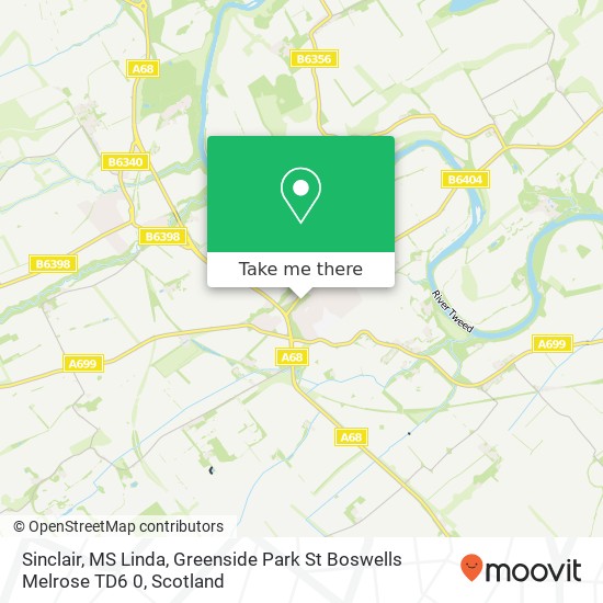 Sinclair, MS Linda, Greenside Park St Boswells Melrose TD6 0 map