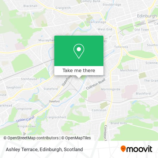 Ashley Terrace, Edinburgh map