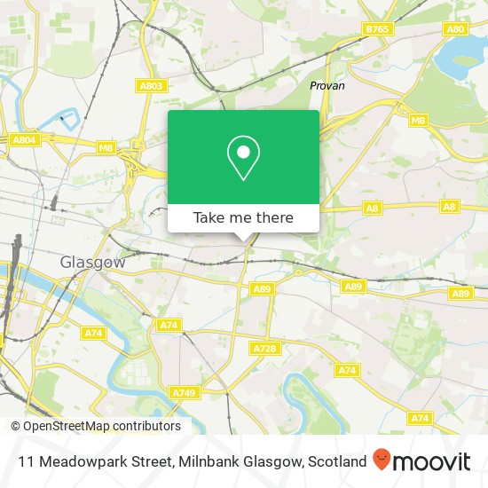 11 Meadowpark Street, Milnbank Glasgow map
