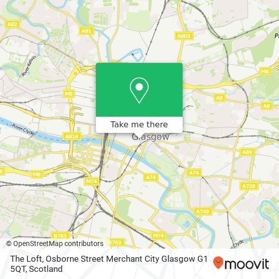 The Loft, Osborne Street Merchant City Glasgow G1 5QT map