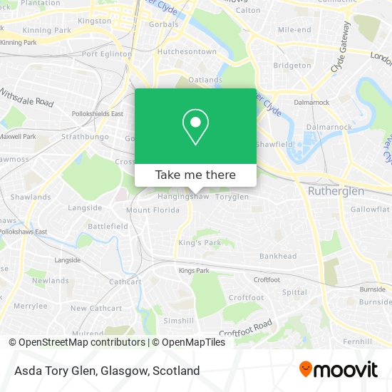Asda Tory Glen, Glasgow map