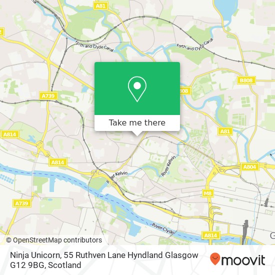 Ninja Unicorn, 55 Ruthven Lane Hyndland Glasgow G12 9BG map