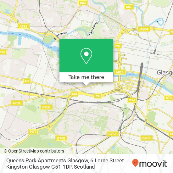 Queens Park Apartments Glasgow, 6 Lorne Street Kingston Glasgow G51 1DP map