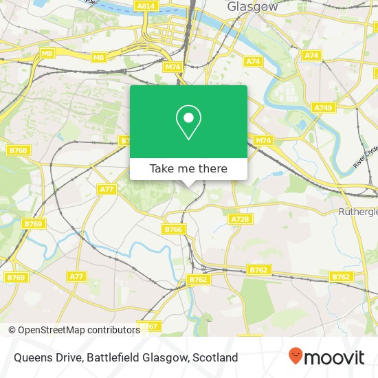 Queens Drive, Battlefield Glasgow map