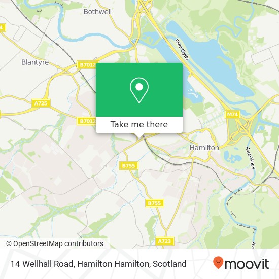 14 Wellhall Road, Hamilton Hamilton map