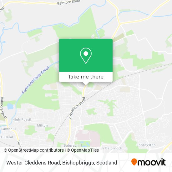 Wester Cleddens Road, Bishopbriggs map