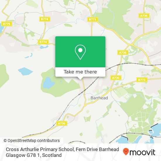 Cross Arthurlie Primary School, Fern Drive Barrhead Glasgow G78 1 map