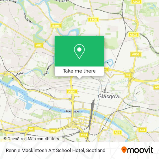 Rennie Mackintosh Art School Hotel map