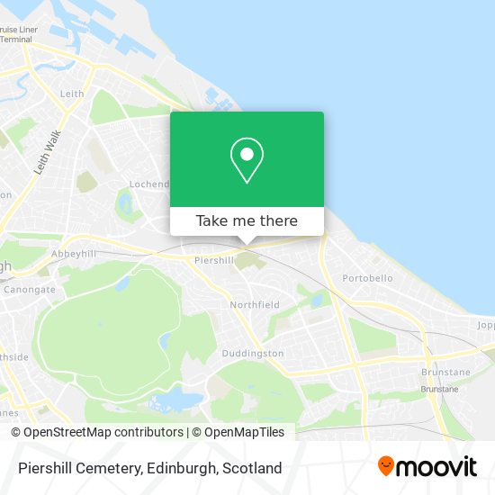Piershill Cemetery, Edinburgh map