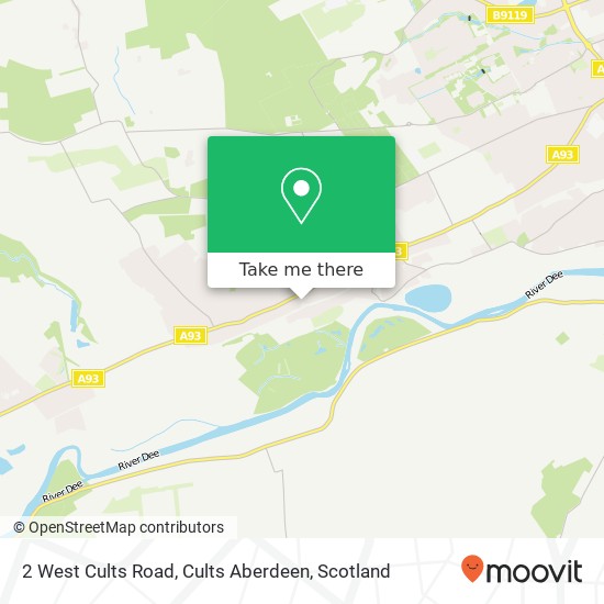 2 West Cults Road, Cults Aberdeen map