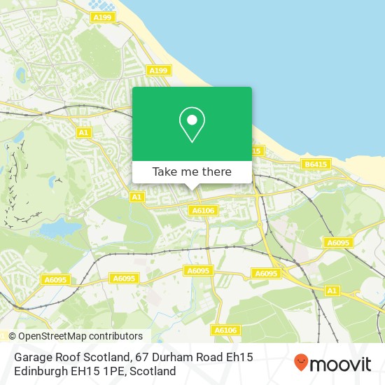 Garage Roof Scotland, 67 Durham Road Eh15 Edinburgh EH15 1PE map