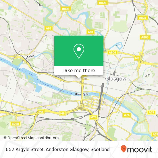 652 Argyle Street, Anderston Glasgow map