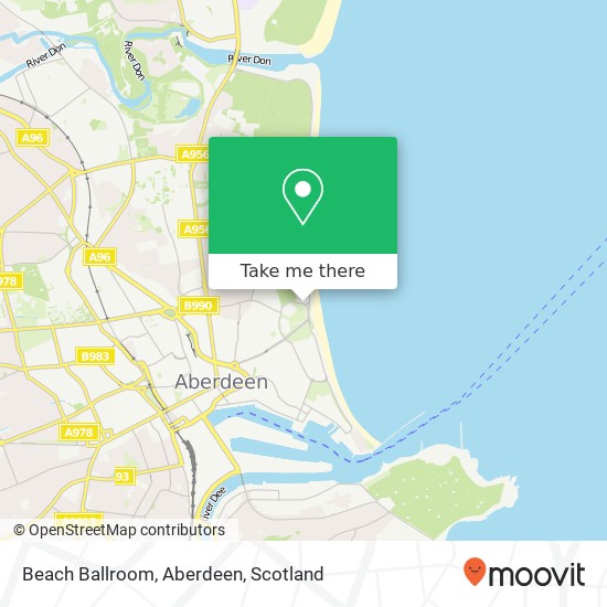 Beach Ballroom, Aberdeen map