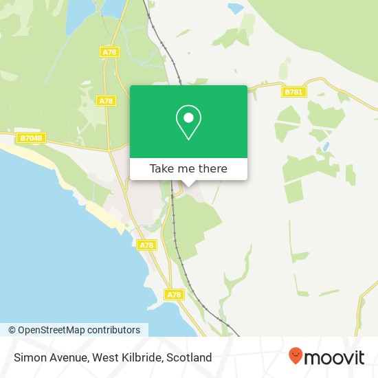 Simon Avenue, West Kilbride map