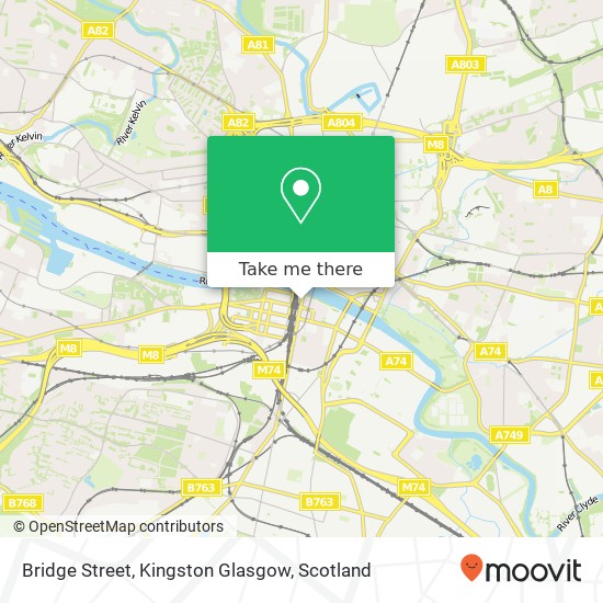 Bridge Street, Kingston Glasgow map