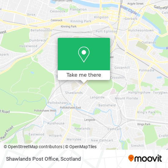Shawlands Post Office map