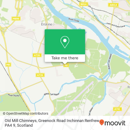 Old Mill Chimneys, Greenock Road Inchinnan Renfrew PA4 9 map
