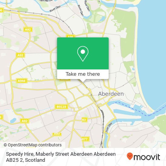 Speedy Hire, Maberly Street Aberdeen Aberdeen AB25 2 map