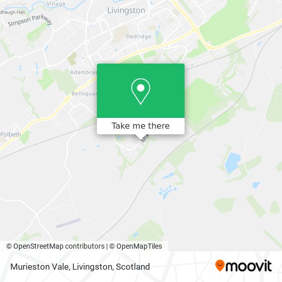 Murieston Vale, Livingston map