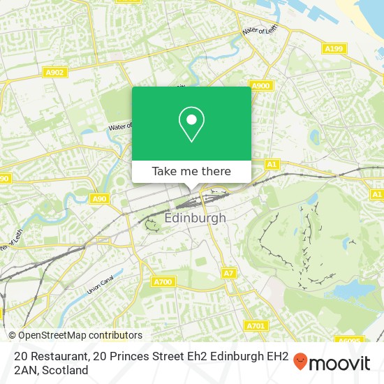 20 Restaurant, 20 Princes Street Eh2 Edinburgh EH2 2AN map