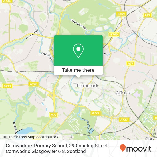 Carnwadrick Primary School, 29 Capelrig Street Carnwadric Glasgow G46 8 map