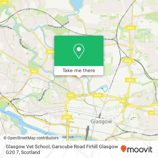 Glasgow Vet School, Garscube Road Firhill Glasgow G20 7 map