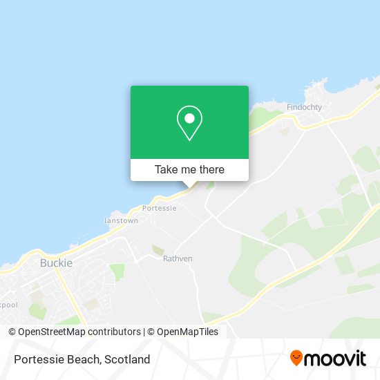 Portessie Beach map