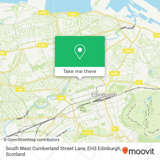 South West Cumberland Street Lane, EH3 Edinburgh map