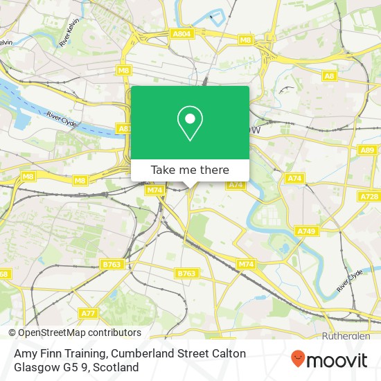 Amy Finn Training, Cumberland Street Calton Glasgow G5 9 map