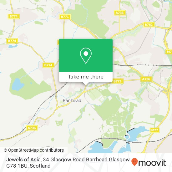 Jewels of Asia, 34 Glasgow Road Barrhead Glasgow G78 1BU map