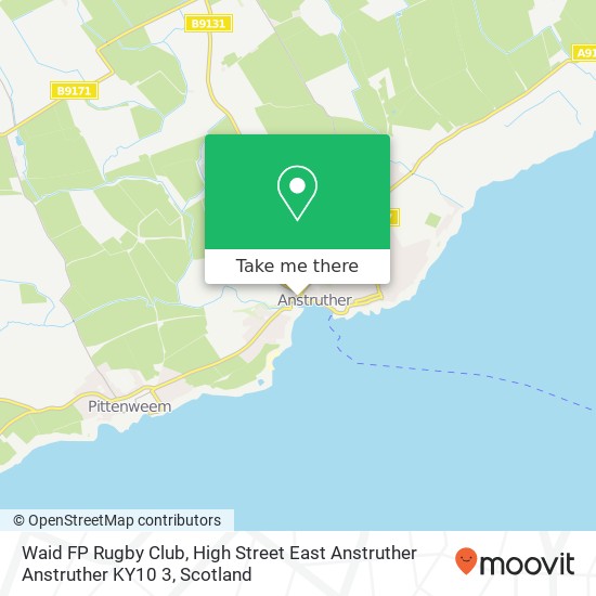 Waid FP Rugby Club, High Street East Anstruther Anstruther KY10 3 map