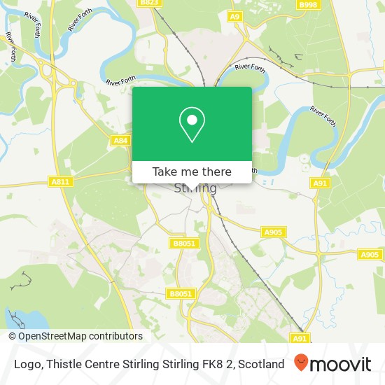 Logo, Thistle Centre Stirling Stirling FK8 2 map