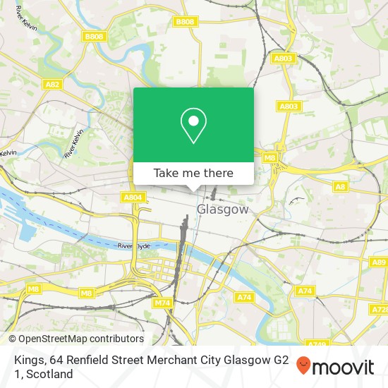 Kings, 64 Renfield Street Merchant City Glasgow G2 1 map
