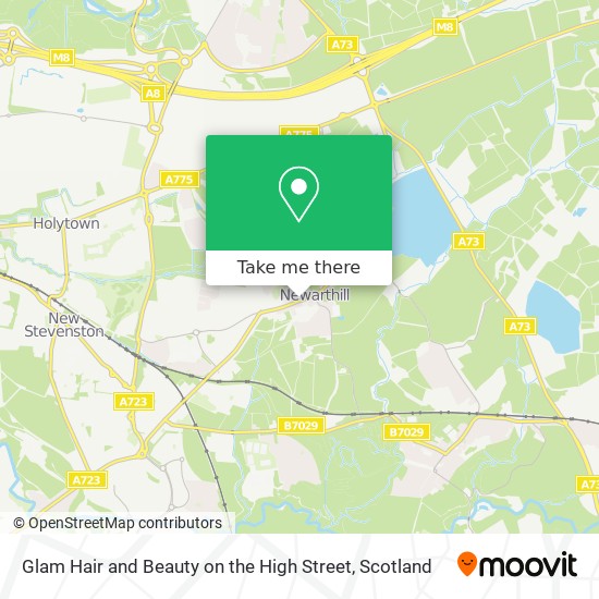 Glam Hair and Beauty on the High Street map