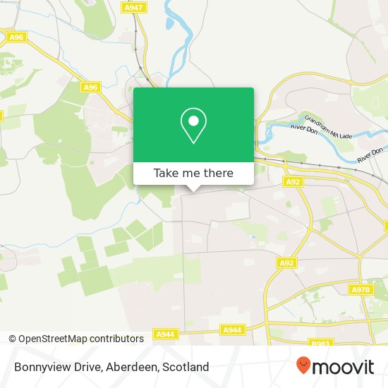 Bonnyview Drive, Aberdeen map