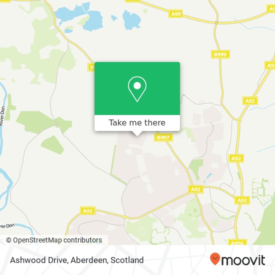 Ashwood Drive, Aberdeen map