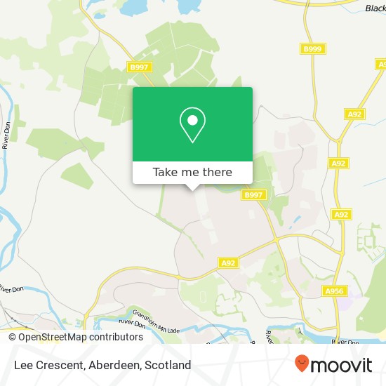 Lee Crescent, Aberdeen map