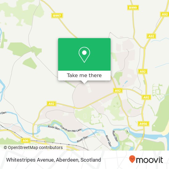 Whitestripes Avenue, Aberdeen map