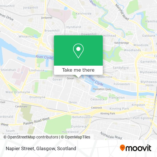 Napier Street, Glasgow map