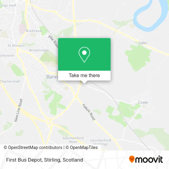 First Bus Depot, Stirling map