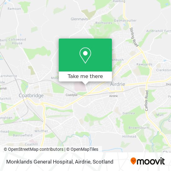 Monklands General Hospital, Airdrie map
